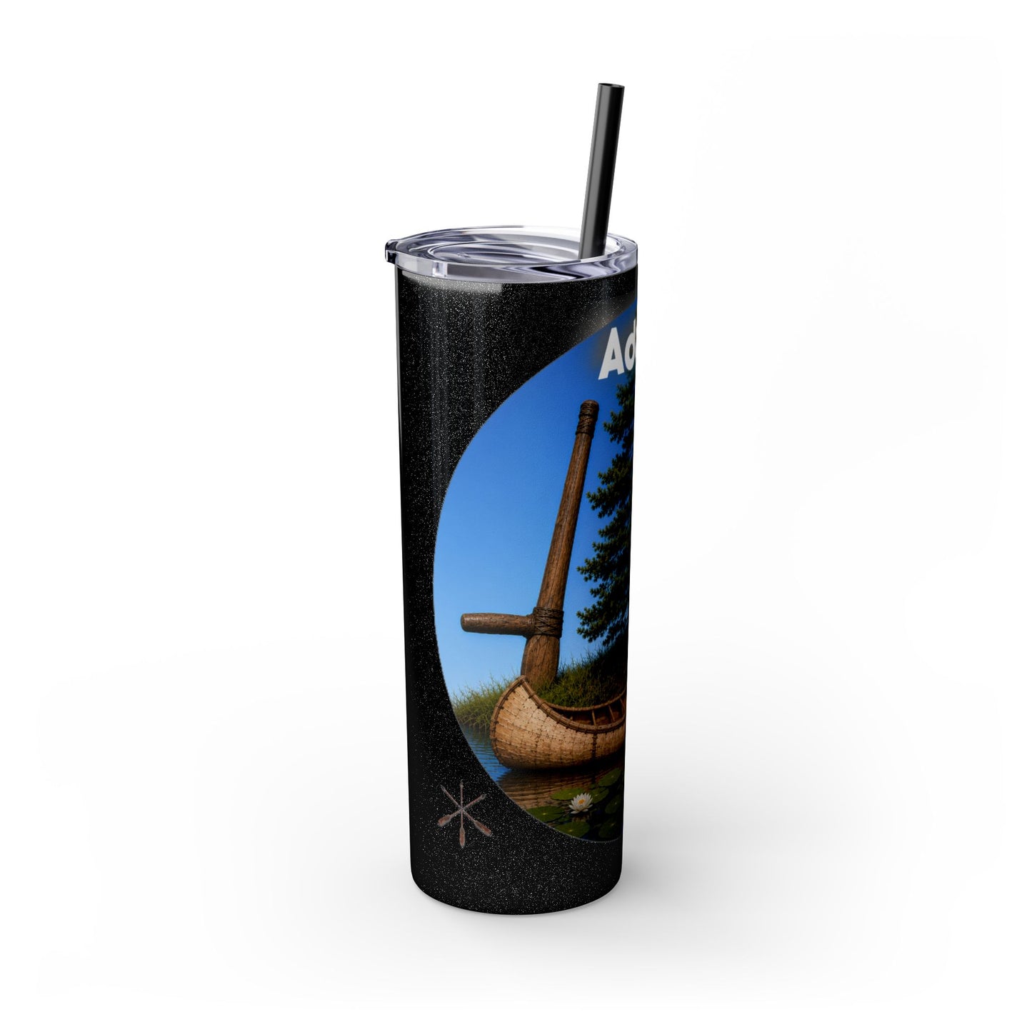 Ottawa Adawe Canoe Skinny Tumbler — 20oz Insulated Travel Cup with Straw
