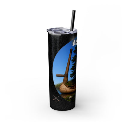 Ottawa Adawe Canoe Skinny Tumbler — 20oz Insulated Travel Cup with Straw