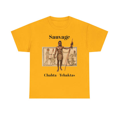 Savage Chahta Tchaklas Graphic Tee – Native American Heritage Art T-Shirt