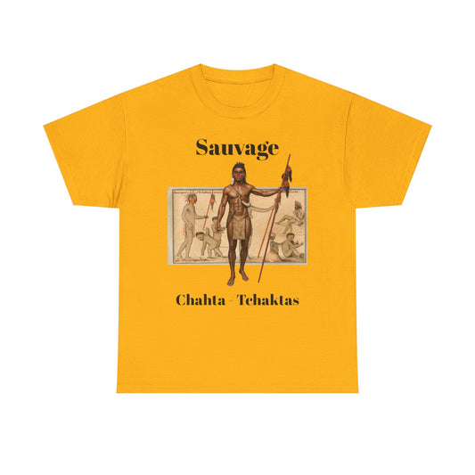 Savage Chahta Tchaklas Graphic Tee – Native American Heritage Art T-Shirt