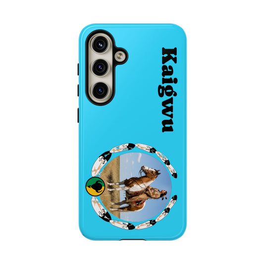Kiowa Tough Cases: Personalized Kaigwu Tough Phone Case with Horse Rider Design