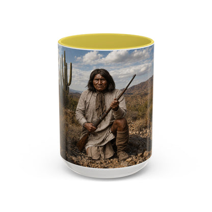 Ft. Sill Apache Desert Scene Coffee Mug — 'N'de' Southwest Landscape 11/15oz