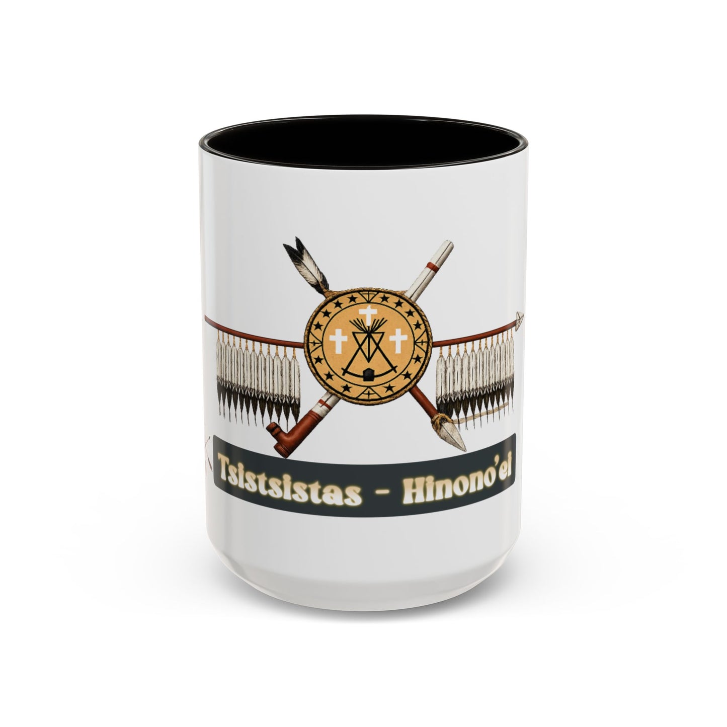Cheyenne Arapaho Native Heritage Shield Coffee Mug – 'Tsistsistas / Hinono’ei' 11oz & 15oz