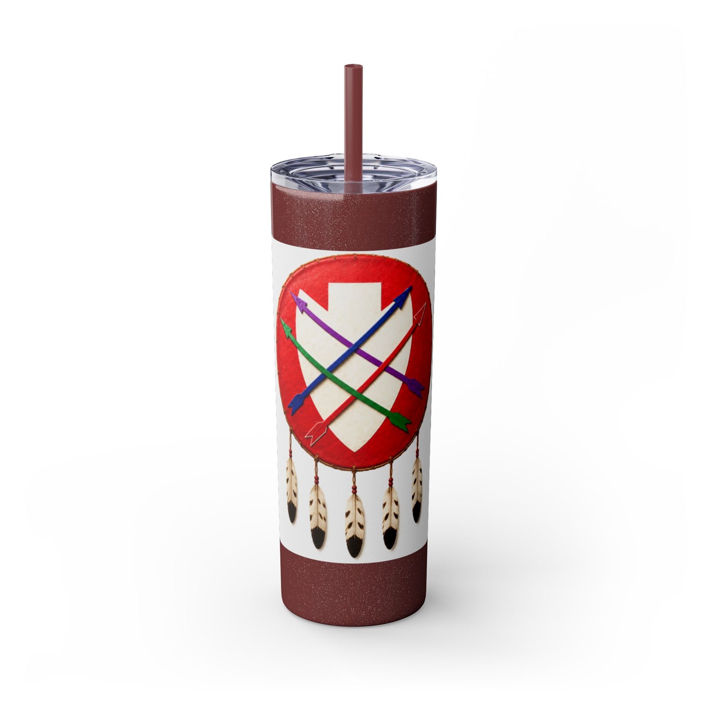 Peoria 20oz Skinny Tumbler with Dreamcatcher Shield Design