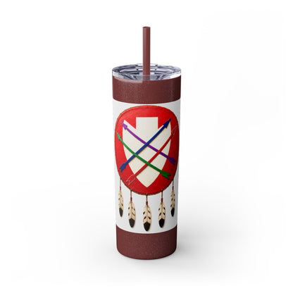 Peoria 20oz Skinny Tumbler with Dreamcatcher Shield Design