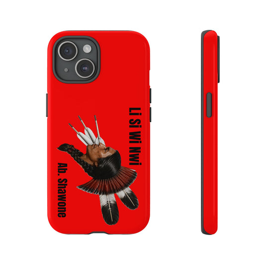 Absentee Shawnee Headdress Phone Case — 'Li Si Wi Ni' Design