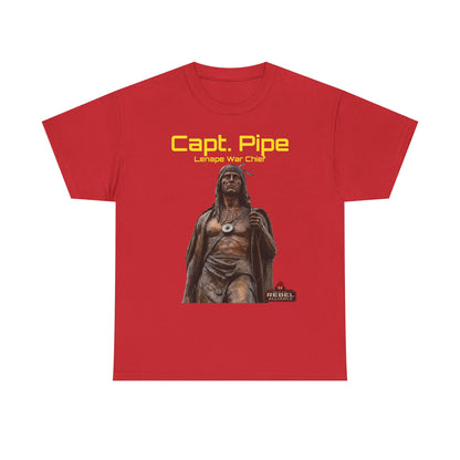 Capt. Pipe Lemape War Chief T‑Shirt — Native Warrior Graphic Tee