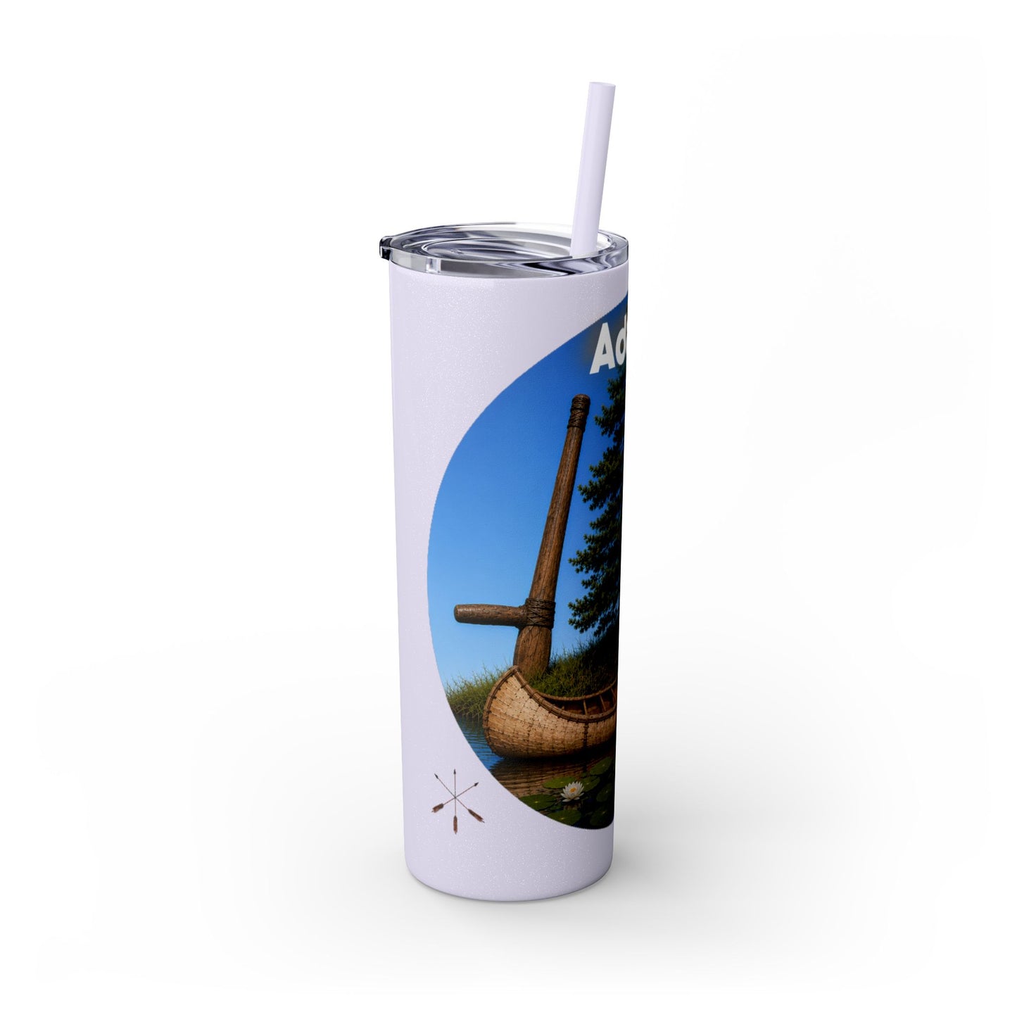 Ottawa Adawe Canoe Skinny Tumbler — 20oz Insulated Travel Cup with Straw