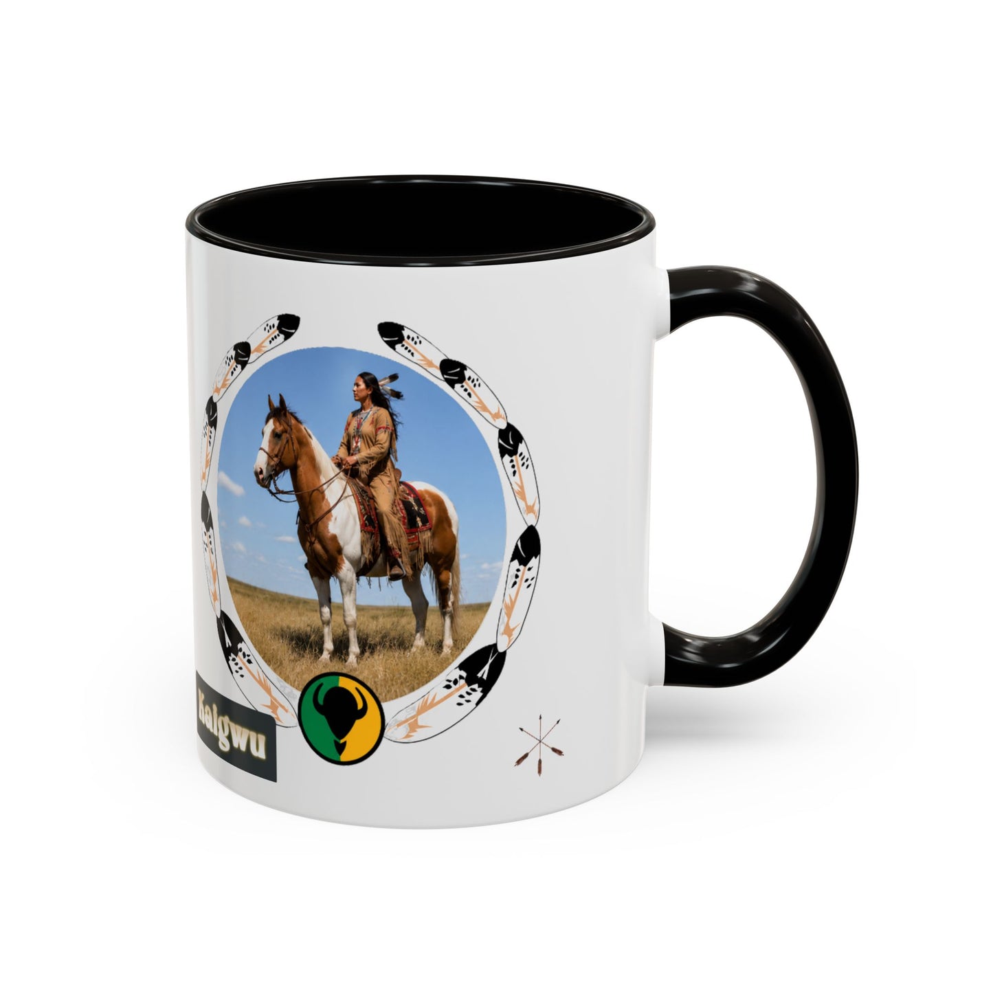Kiowa Native Horse Photo Mug — Western Indigenous Pride Coffee Cup (11oz/15oz)