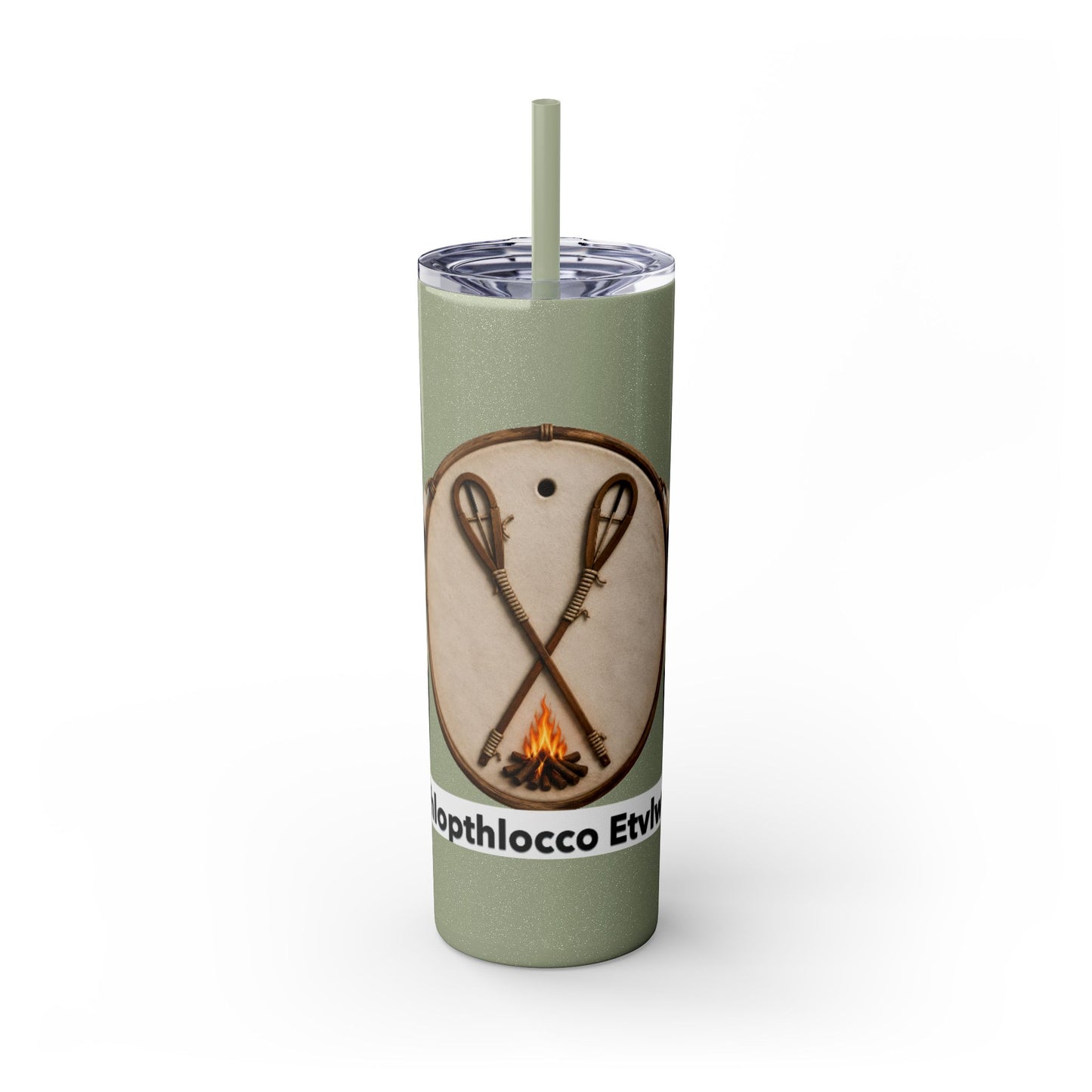 Thlopthlocco Skinny Tumbler with Straw, 20oz