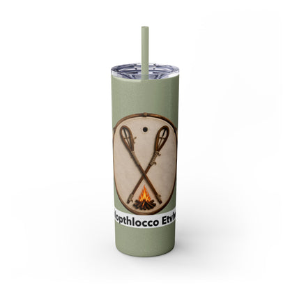 Thlopthlocco Skinny Tumbler with Straw, 20oz