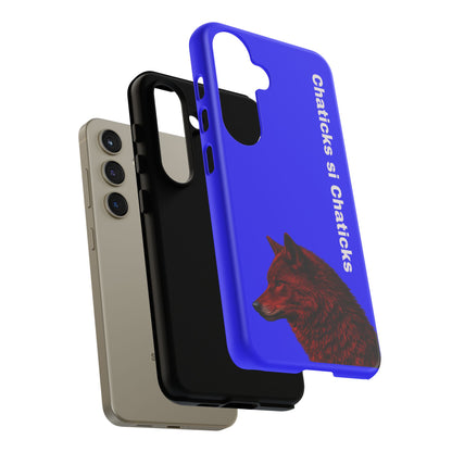 Pawnee Phone Case — Blue 'Chaticks si Chaticks' Wolf Logo Tough Case