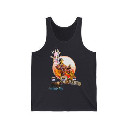 Athapaskan Tank Top — Western Cowgirl Art Tank with Arrow Back Design