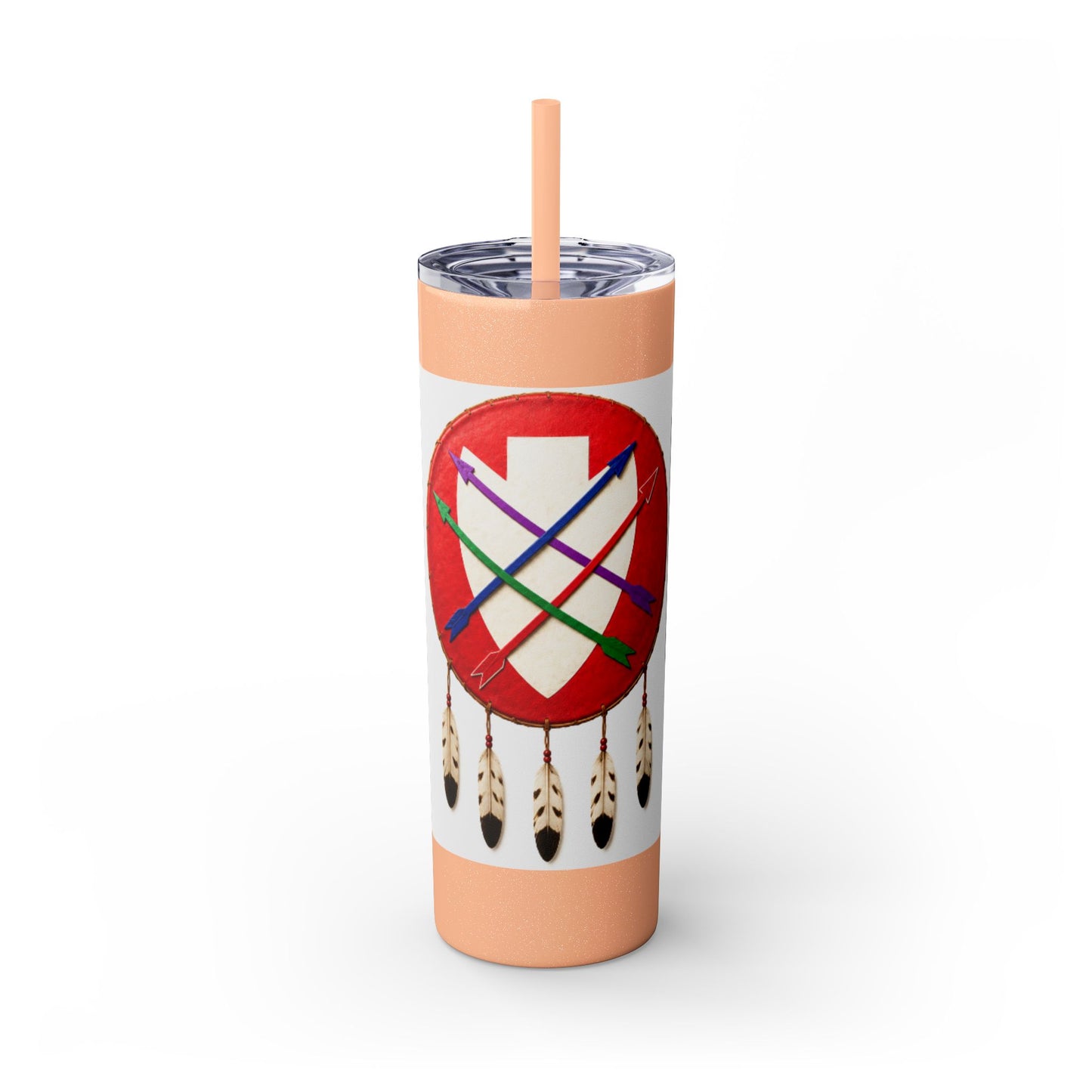 Peoria 20oz Skinny Tumbler with Dreamcatcher Shield Design