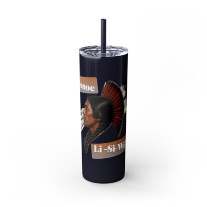 Shawnee Absentee Skinny Tumbler with Straw, 20oz