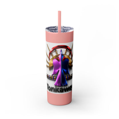 Tonkawa Skinny Tumbler with Straw, 20oz