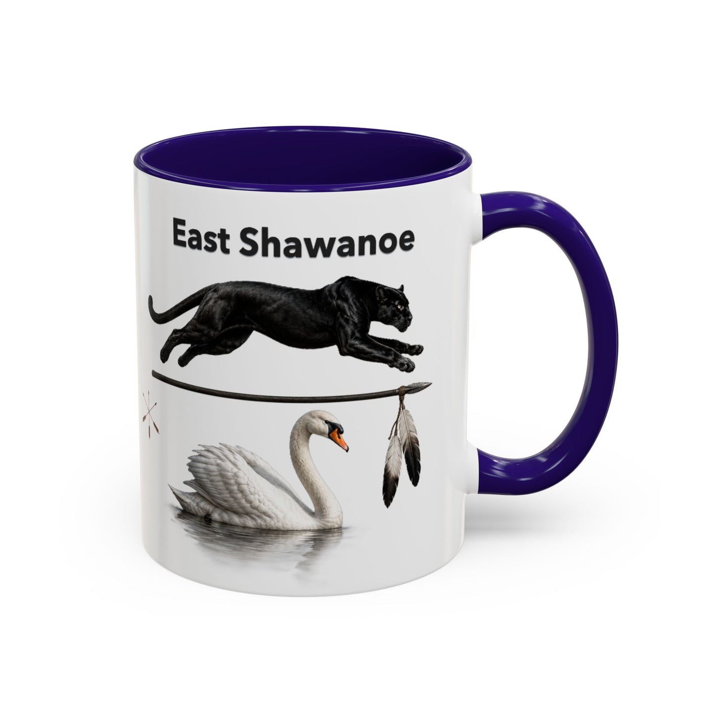 Shawnee East Shawanoe Mascot Panther & Swan Coffee Mug (11oz/15oz)