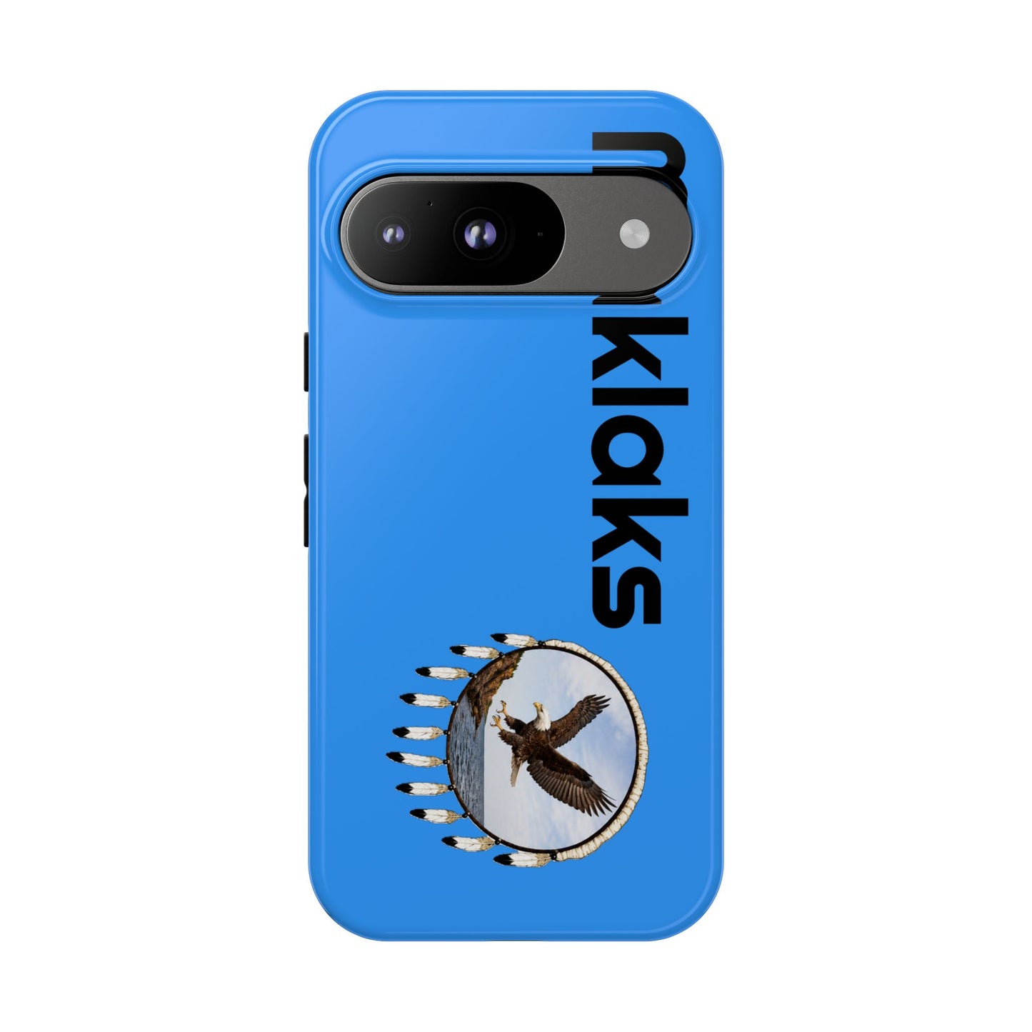 Modoc Blue 'Maklaks' Tough Phone Case with Eagle Drum Design
