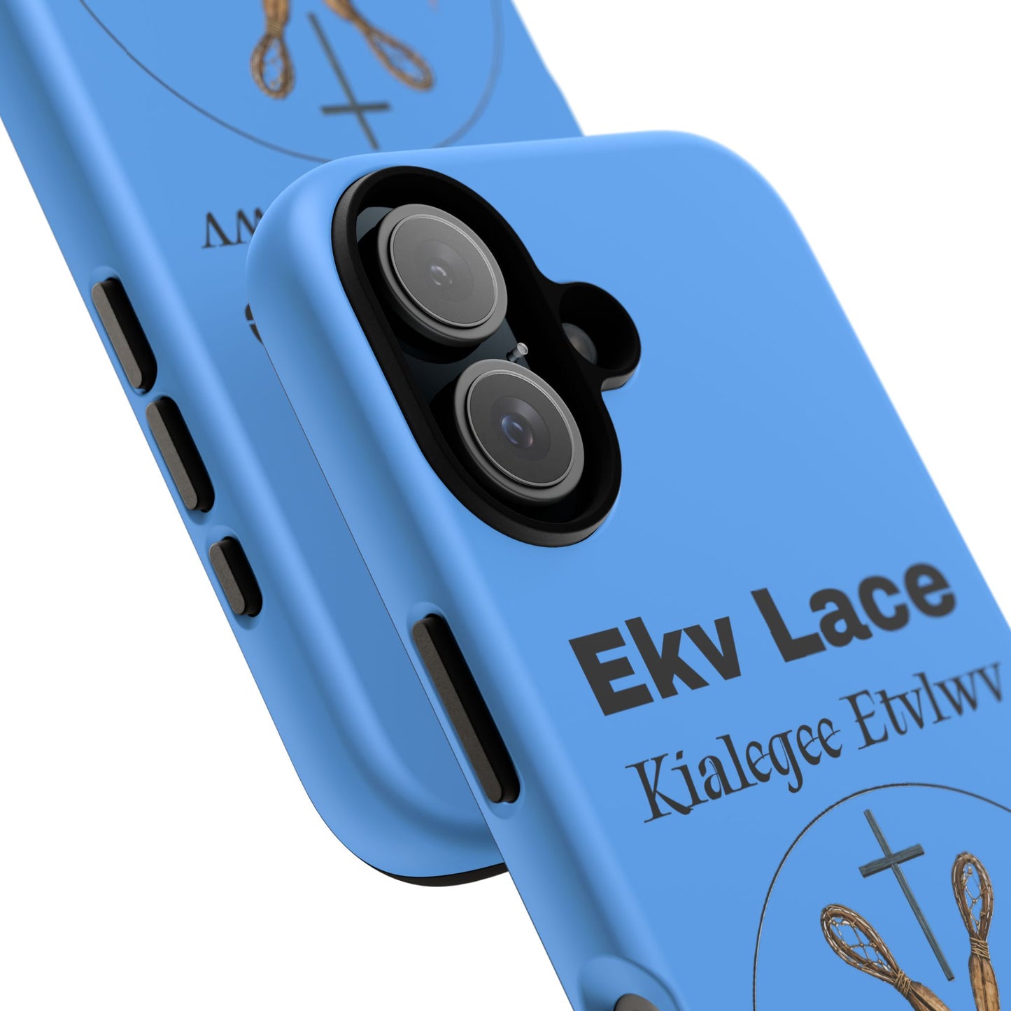 Kialegee Protective Phone Case — Custom 'Ekv Lace' Cross & Campfire Design
