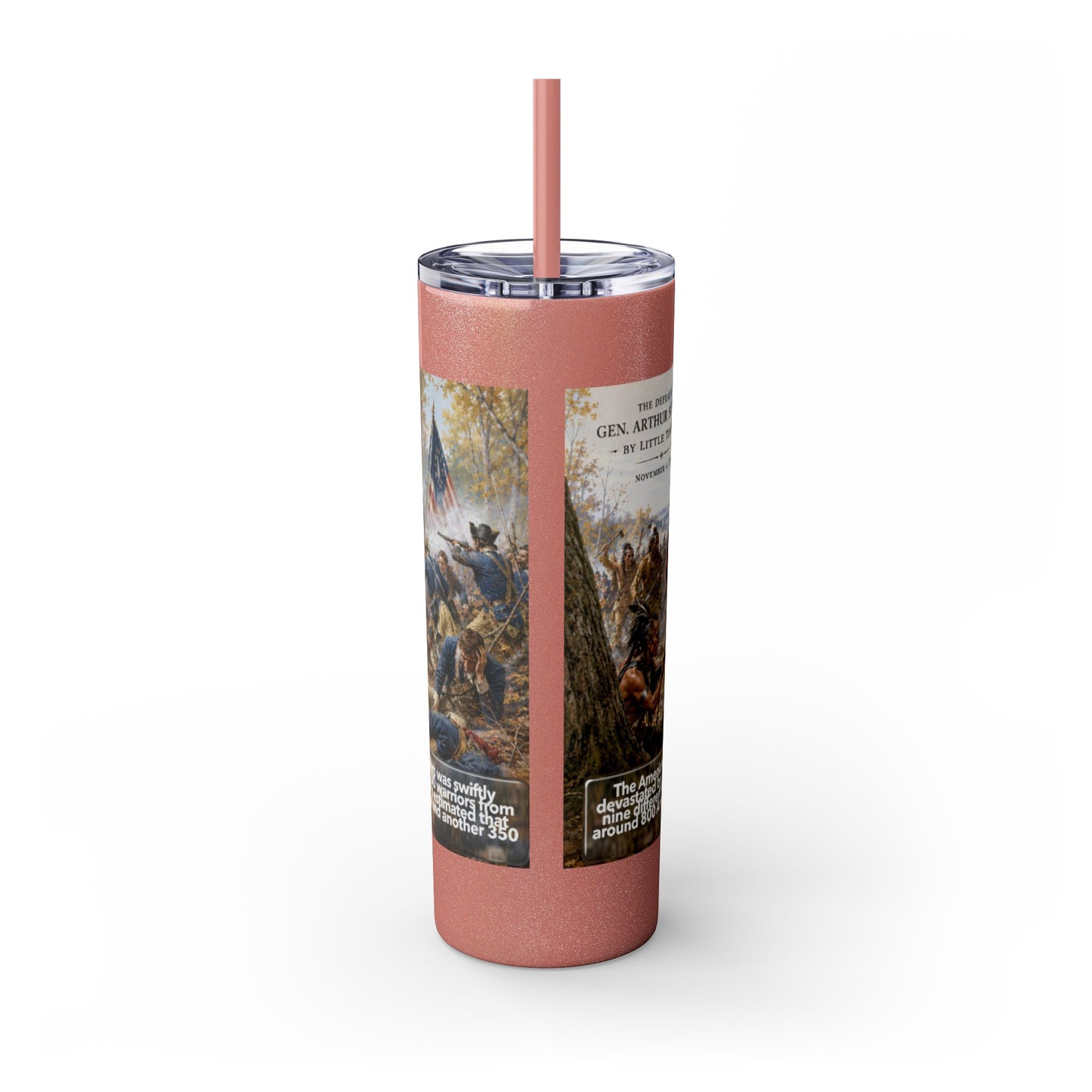 Miami Tribe Historical Skinny Tumbler 20oz — Native American Heritage Travel Cup