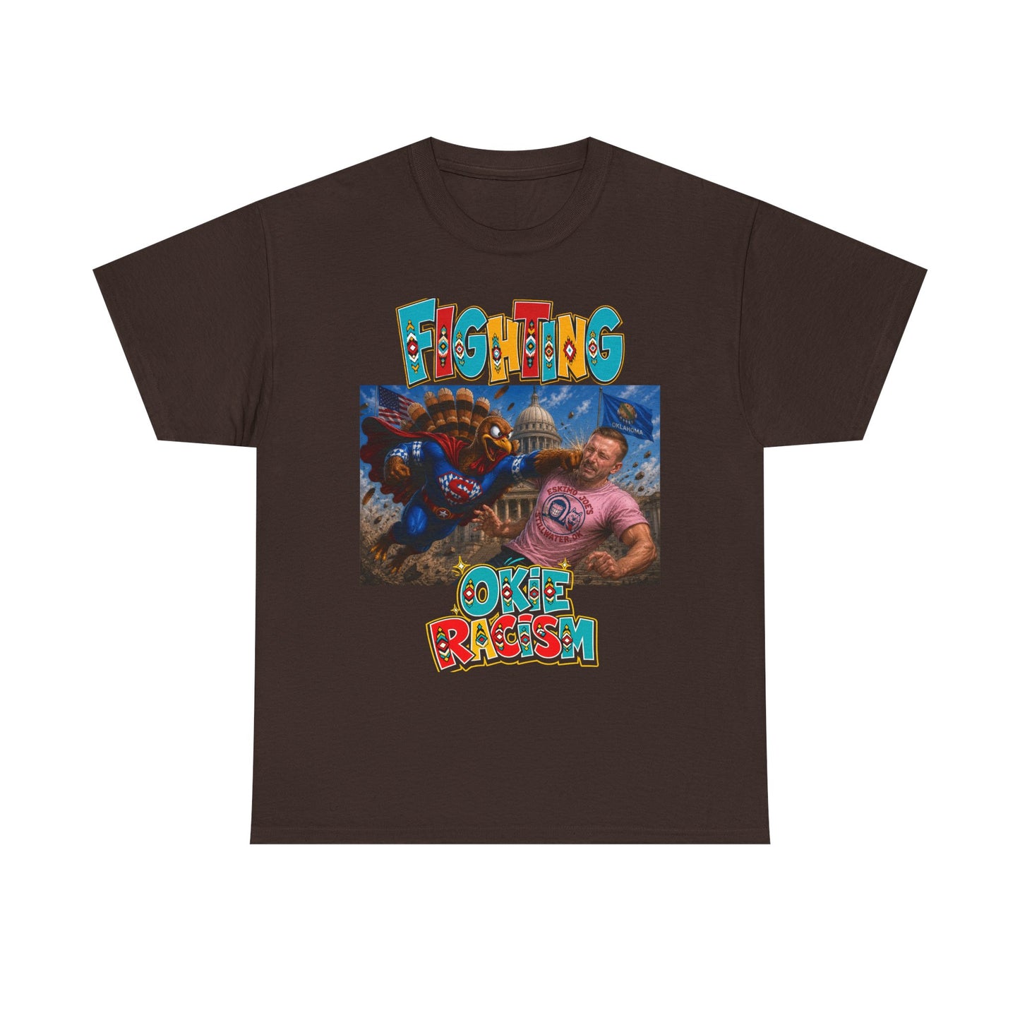 Turkey Fighting Racism Graphic Tee — Bold Retro Photo Design