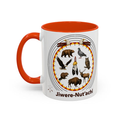 Otoe Missouria Native Animal Circle Mug – 'Jiwere-Nut'achi' Illustrated Coffee Cup (11oz/15oz)