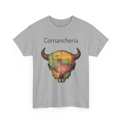 Comancheria Buffalo Skull T-Shirt — Western Map Graphic Tee