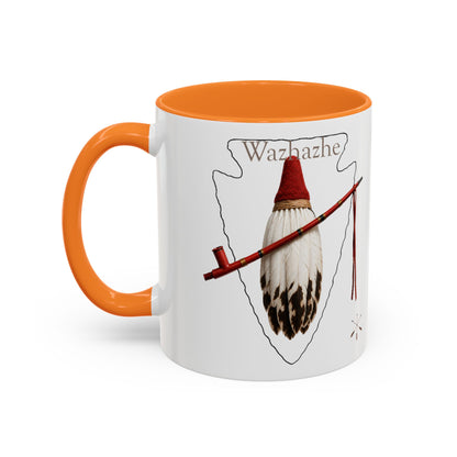 Osage Wazhazhe Tribal Feather Mug (11oz & 15oz) — Native-Inspired Coffee Cup
