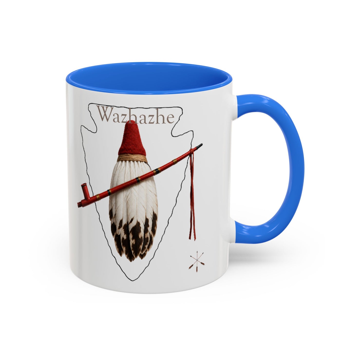Osage Wazhazhe Tribal Feather Mug (11oz & 15oz) — Native-Inspired Coffee Cup