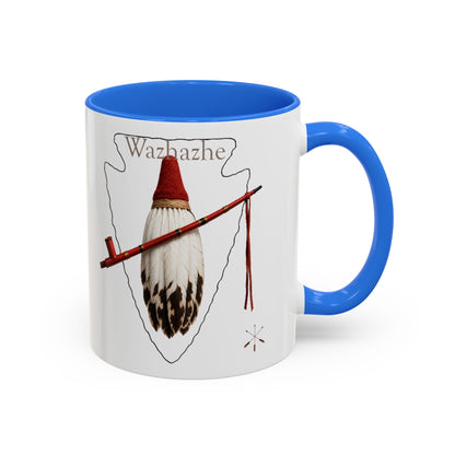 Osage Wazhazhe Tribal Feather Mug (11oz & 15oz) — Native-Inspired Coffee Cup