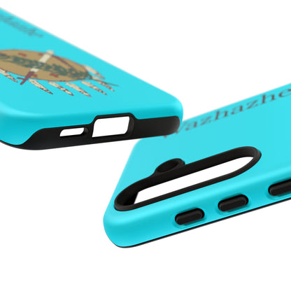 Osage Phone Case — Wazhahze Tribal Shield Design (Native Feather & Tomahawk)