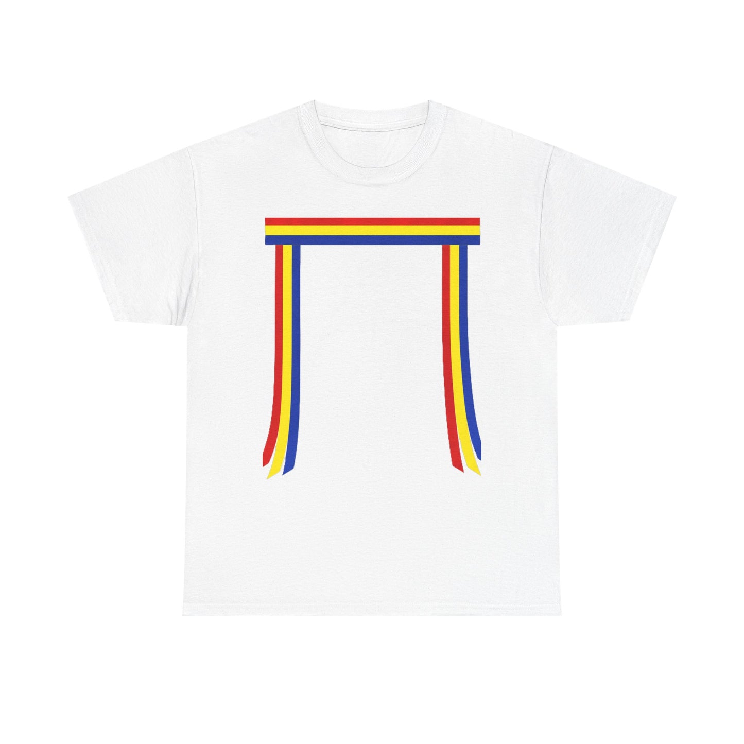 Ribbon & Arrows T‑Shirt — Minimal Tribal Ribbon Front with Crossed Arrows Back