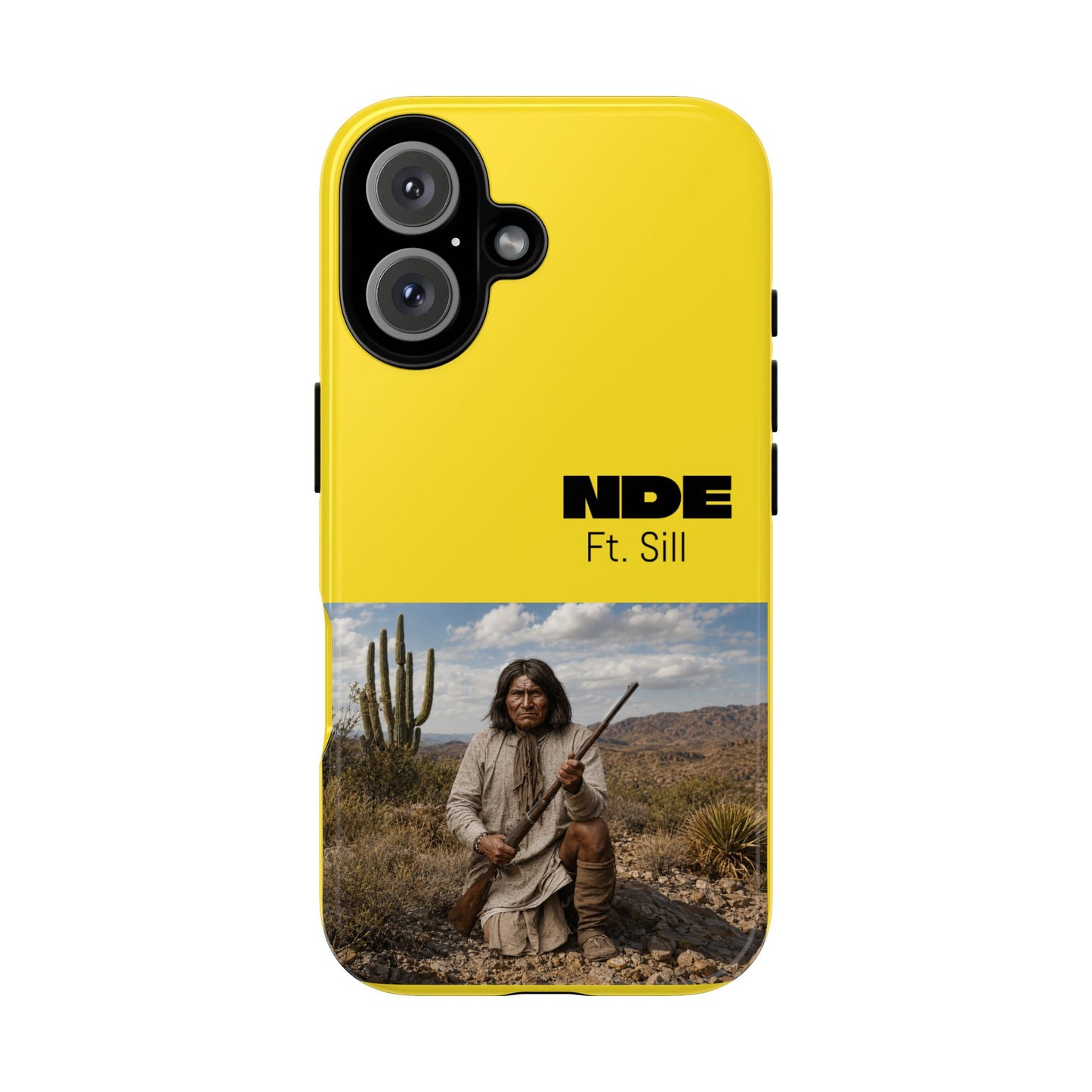 Ft. Sill Phone Case — Yellow ‘NDE Ft. Sill’ Desert Photo Protective Cover