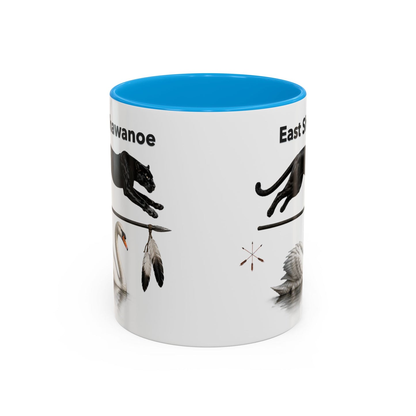 Shawnee East Shawanoe Mascot Panther & Swan Coffee Mug (11oz/15oz)