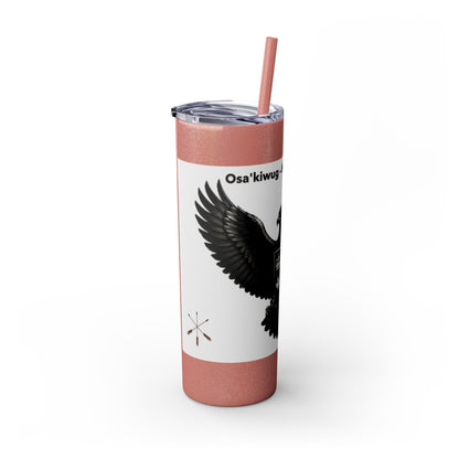 Sac Fox Skinny Tumbler with Straw, 20oz