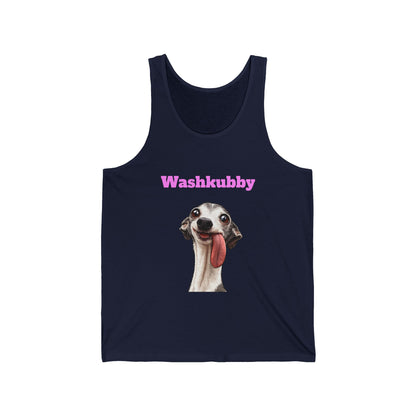 Washkubby Dog Tank Top – Funny Greyhound Tongue Tee