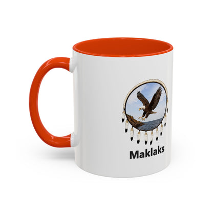 Modoc Eagle Ceramic Mug (11oz/15oz) – 'Maklaks' Native-Inspired Coffee Cup