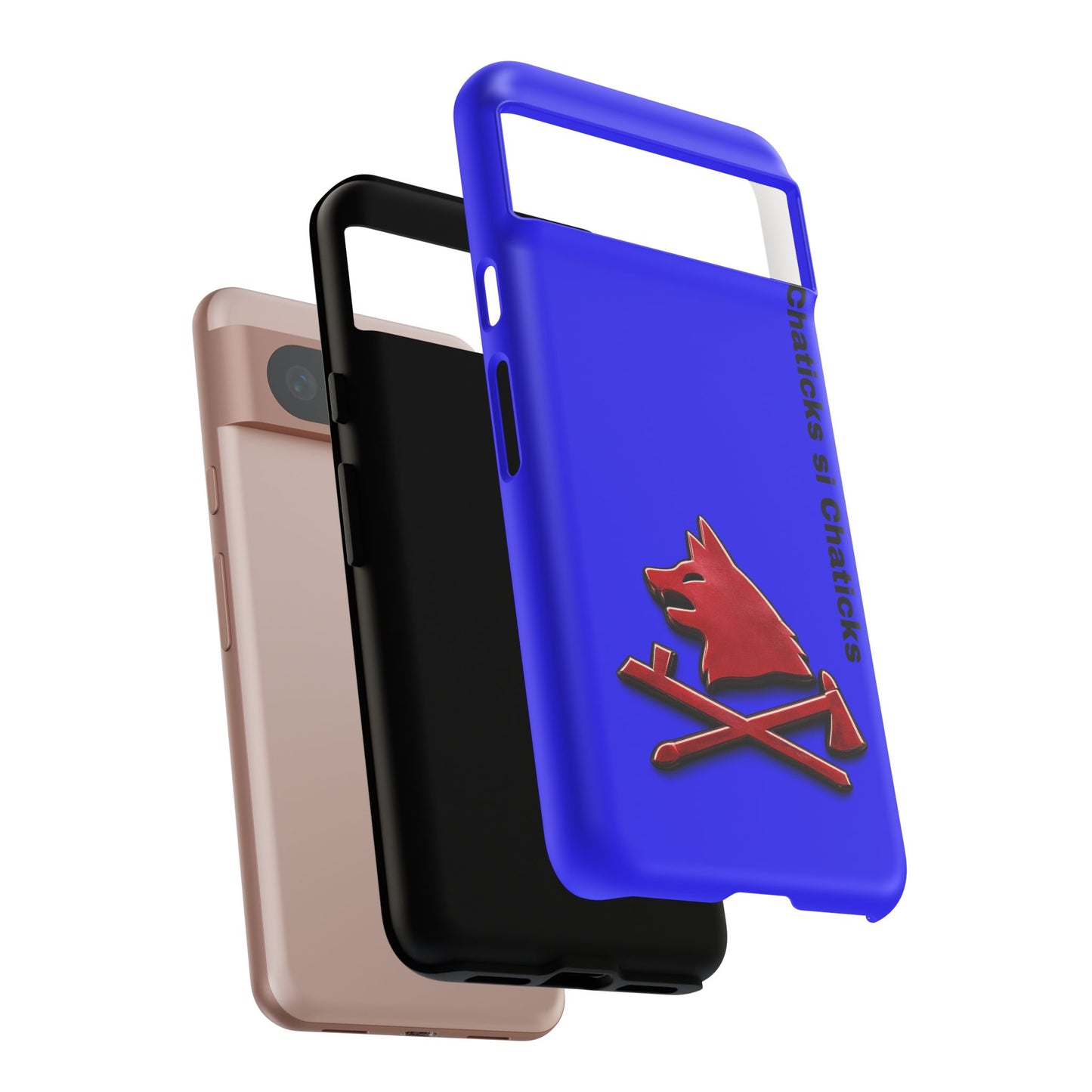 Pawnee Phone Case — Blue 'Chaticks si Chaticks' Wolf Logo Tough Case