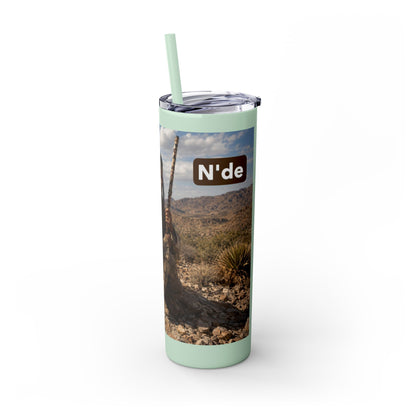 Ft. Sill Apache 20oz Skinny Tumbler with Desert Native Warrior Photo Wrap