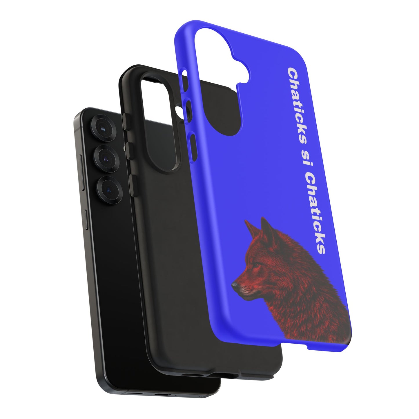Pawnee Phone Case — Blue 'Chaticks si Chaticks' Wolf Logo Tough Case