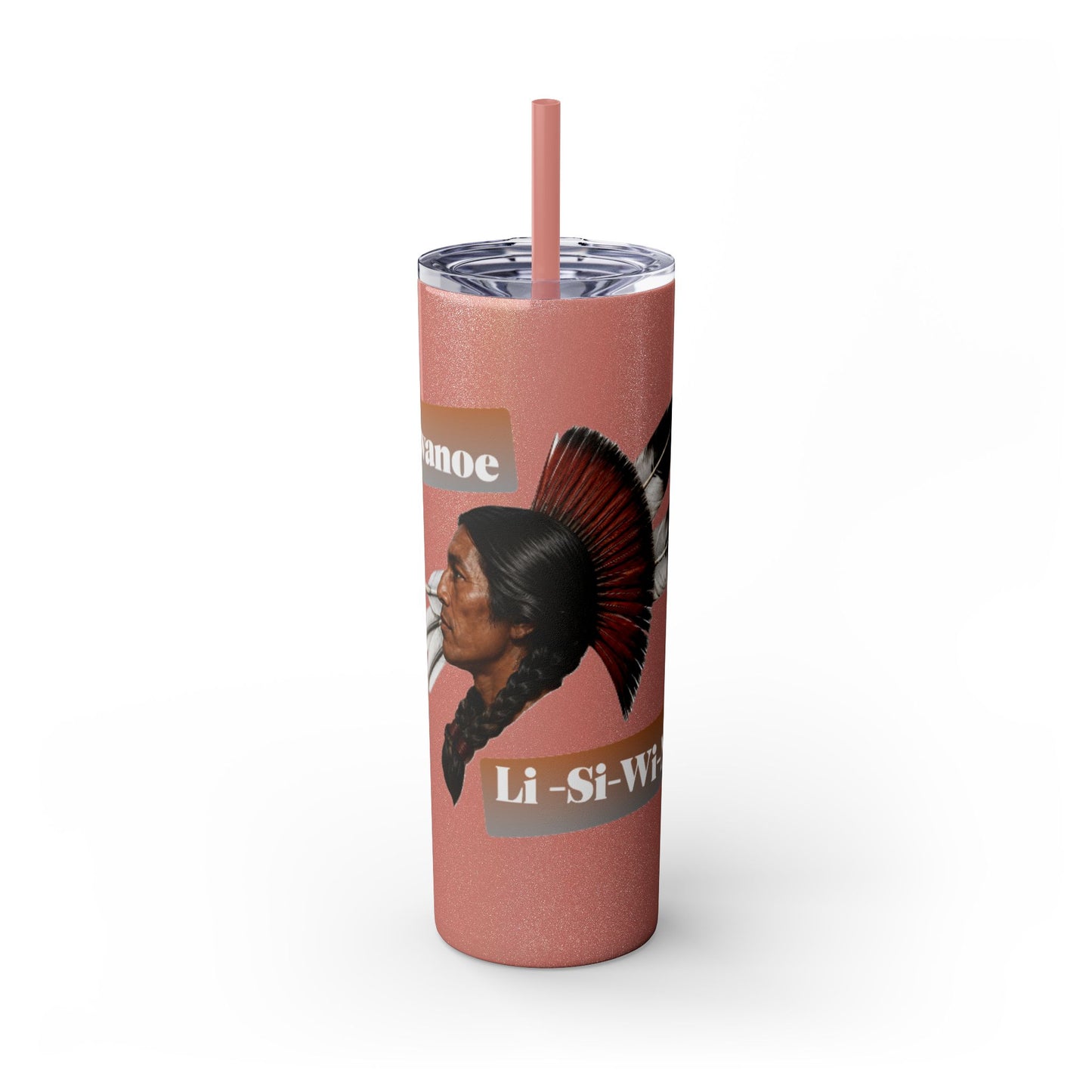 Shawnee Absentee Skinny Tumbler with Straw, 20oz
