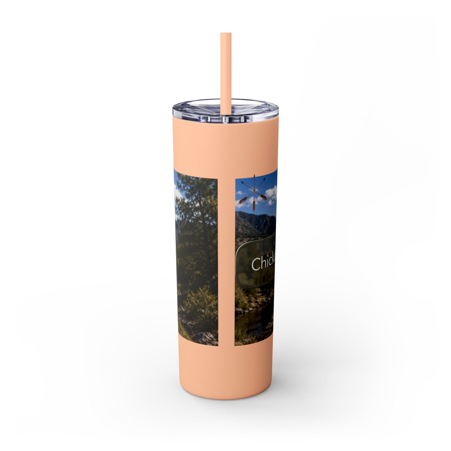 Chickasaw Skinny Tumbler with Straw, 20oz