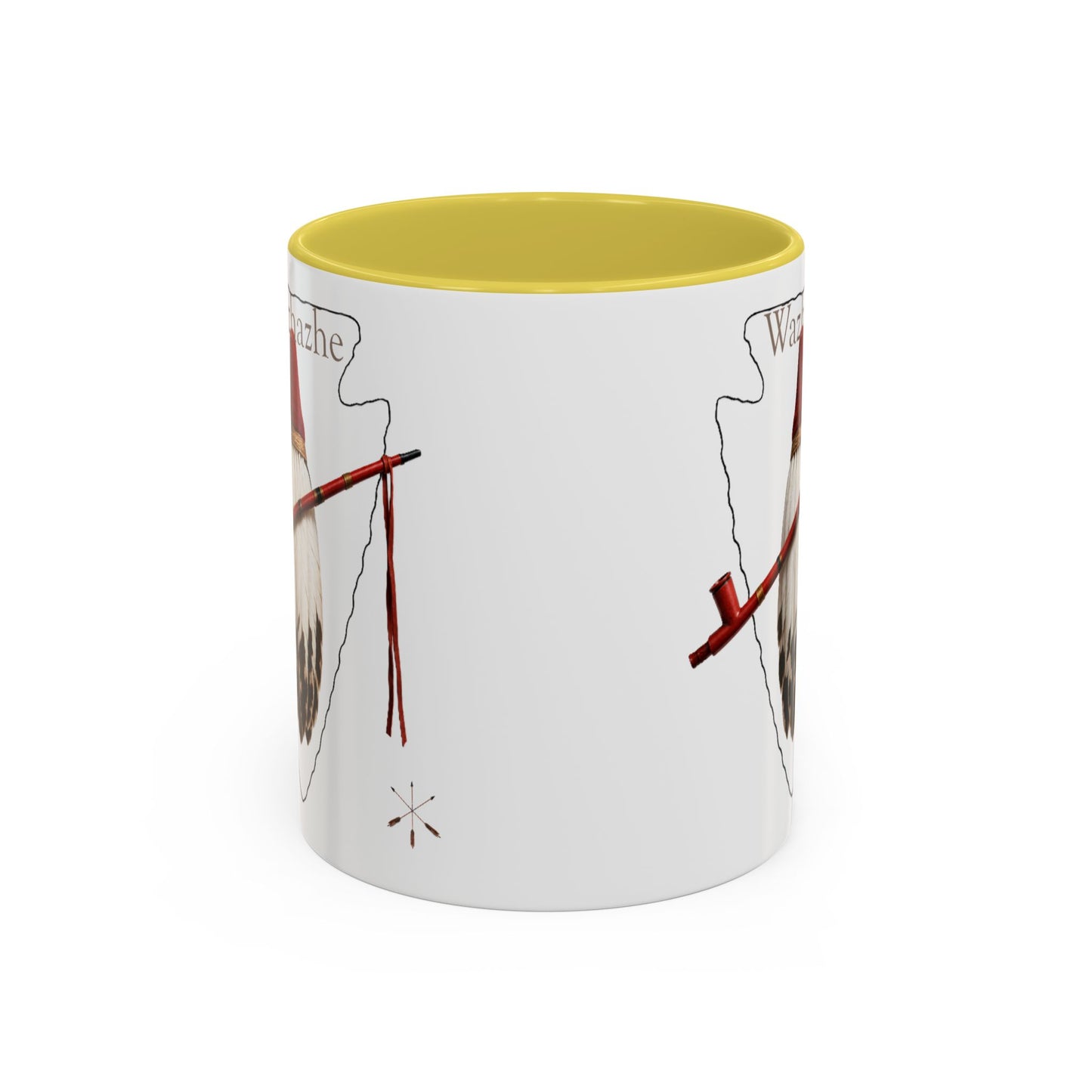 Osage Wazhazhe Tribal Feather Mug (11oz & 15oz) — Native-Inspired Coffee Cup