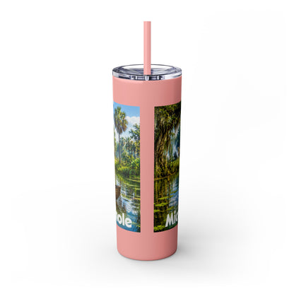 Seminole Skinny Tumbler with Straw, 20oz