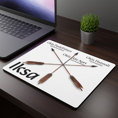Choctaw Clan Arrows Rectangular Mouse Pad — Okla PashiFalaya, Okla Hannali, Okla Ahi Apet Design
