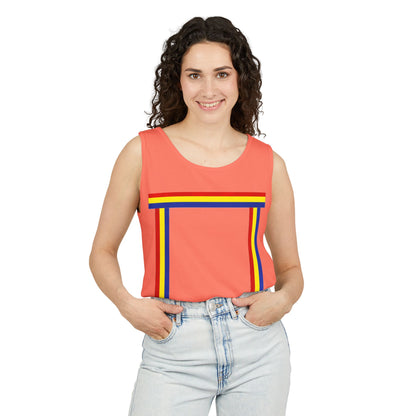 Blue Ribbon Shirt inpired Tank Top — Minimal Rainbow Ribbon Graphic