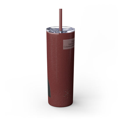 Chitto Harjo 20oz Skinny Tumbler with Classic Native American Portrait — Travel Straw Cup