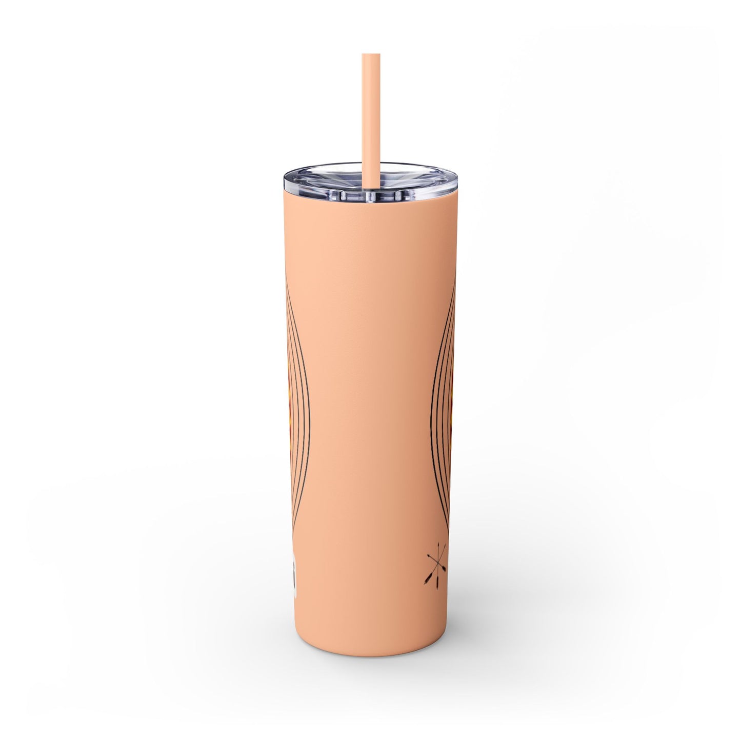 Otoe Missouria Native Animal Medicine Wheel 20oz Skinny Tumbler with Straw