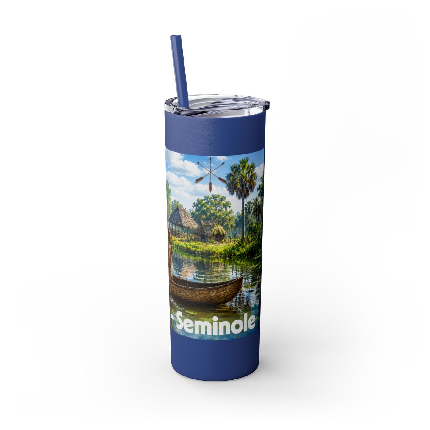 Seminole Skinny Tumbler with Straw, 20oz
