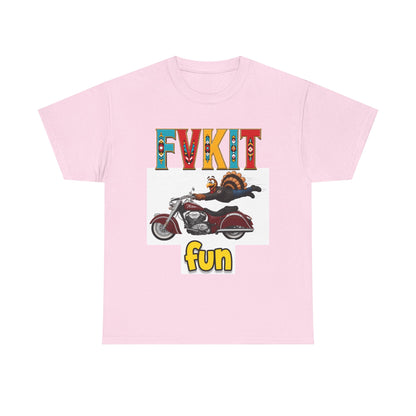 Turkey Motorcycle  Graphic Tee — Retro Rider Humor T-Shirt